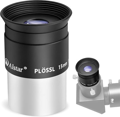 Alstar 1.25" 25mm Plossl Telescope Eyepiece - 4-Element Plossl Design - Threaded for Standard 1.25inch Astronomy Filters in Kuwait