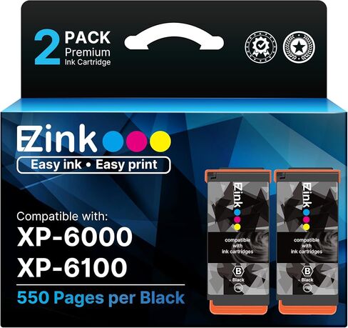 E-Z Ink Remanufactured Ink Cartridge Replacement for Epson 302XL 302 302 XL T302XL to use with Expression Premium XP-6100 XP-6000 XP 6100 XP 6000 Printer (Black, 2 Pack) in Kuwait