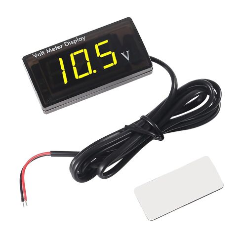 2Pcs DC 12V Car Digital Voltmeter Gauge LED Display DC 5-28V Voltage Mete Waterproof Voltage Display Voltmeter Gauge Meter Power Energy LED Volt Meter for Car Motorcycle (White) in Kuwait