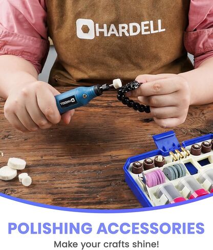 HARDELL Rotary Tool Accessories, 230pcs Power Rotary Tool Accessories Kit, 1/8"(3.2mm) Diameter Shanks, Universal Fitment for Easy Cutting, Polishing, Sanding, Carving, Grinding, Engraving in Kuwait