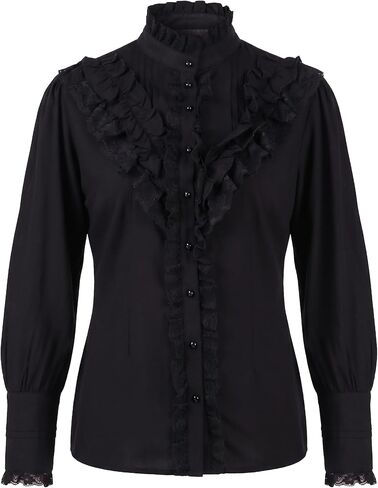 ThePirateDressing Women's Steampunk Victorian Renaissance Shirt Blouse in Kuwait