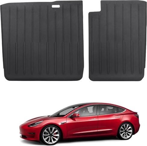 BASENOR Tesla Model 3 سجادة صندوق السيارة، حصيرة حماية كاملة للبضائع، بطانة صندوق السيارة الخلفية شديدة التحمل لطراز Tesla 3 2016-2023 GEN 2 (غير مناسب 2024 موديل 3) in Kuwait