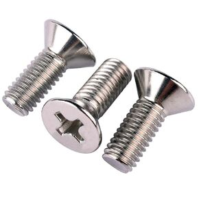 KOSJETHAS 50Pcs #6-32 x 1/2" UNC Phillips Flat Countersunk Head Machine Screws, 304 Stainless Steel 18-8, Full Thread, Coarse Thread in Kuwait