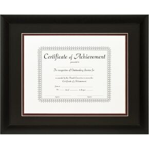 Craig Frames 11x14-Inch Dark Mahogany Document Frame, Double Mat with Single 8.5x11-Inch Opening in Kuwait