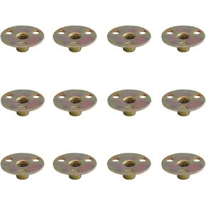 Tayffency 5Pcs M12 Brad Hole Tee Nut Zinc Plated Carbon Steel 3-Hole Round Base Screw-in T-Nuts Furniture Hardware Flange Insert Female Thread for Wood Furniture in Kuwait