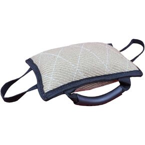 Creation Core Durable Dog Training Bite Tug Toy with 3 Handles Jute Bite Pillow in Kuwait