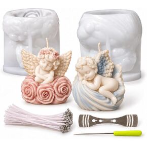 HOMYCOCO Cube Silicone Mold,5PCS Bubble Candle Molds for Candle Making,3D Resin Mold Wax Aroma Candle Soap Silicone Molds in Kuwait