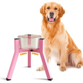 Dog Bowl Stand for Large Dogs, Adjustable Width & Height, Elevated Dog Bowls for 7-10.7" Wide Bowls, 3 Height Adjustment, Tall Dog Food Water Bowl, Single Dog Bowl Holder,Bowl Not Included in Kuwait