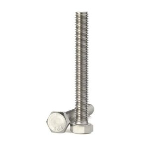 5/16-18 x 3-1/2“ Hex Head Bolts, Fully Threaded, Stainless Steel 304(18-8) Bolt, Black Oxide Finish, Quantity 10 in Kuwait
