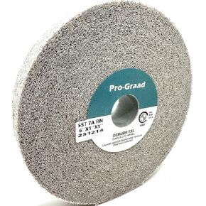 SST Deburring Wheel - 6" x 1/2" x 1" 8S Fine Grit – Silicon Carbide – Excels on Titanium, Stainless & Tough Alloys, Deburring, Finishing and Polishing Wheel – Convolute – 01702 - (1 Pack) in Kuwait