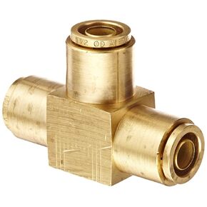 Eaton Weatherhead 1864X4 Brass CA360 D.O.T. Air Brake Tube Fitting, Union Tee, 1/4" Tube OD in Kuwait