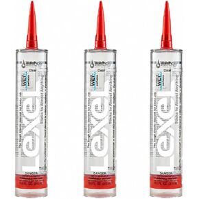Sashco 13010 10.5oz Sashco Sealants Clear Lexel Adhesive Caulk, 10.5-Ounce - 4 Pack in Kuwait