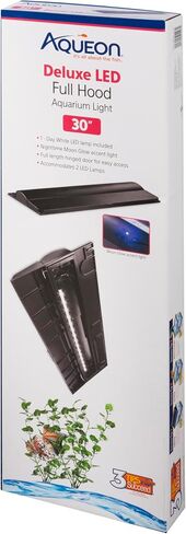 Aqueon Deluxe شفاط LED كامل - أسود - 20 بوصة in Kuwait