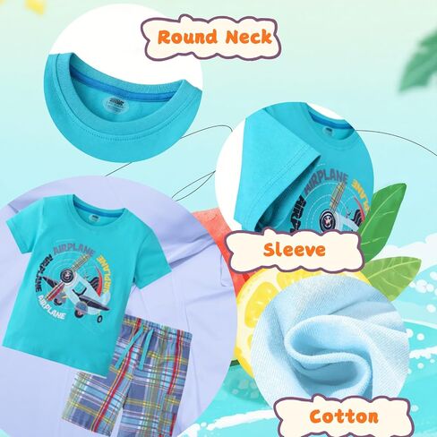 Colorful House Cartoon Outfit Set T-Shirt and Short for Little Kids in Kuwait