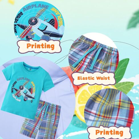 Colorful House Cartoon Outfit Set T-Shirt and Short for Little Kids in Kuwait