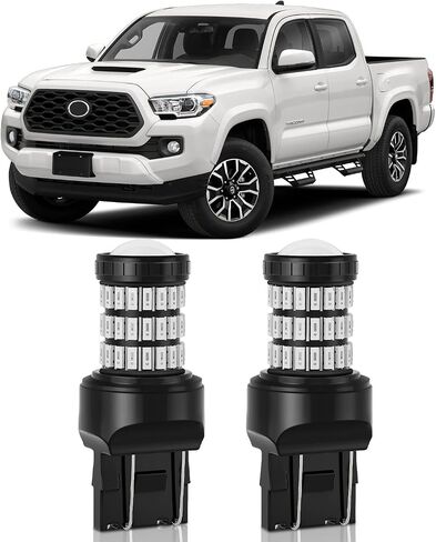 مصابيح MEALAM حمراء رائعة T20 7443 7444 7440 LED مع مصابيح خلفية لفرامل جهاز العرض متوافقة مع Honda Accord 2003-2005 و2008-2017 وإضاءة الفرامل 2003-2005 و2008-2012، حزمة من 2 in Kuwait