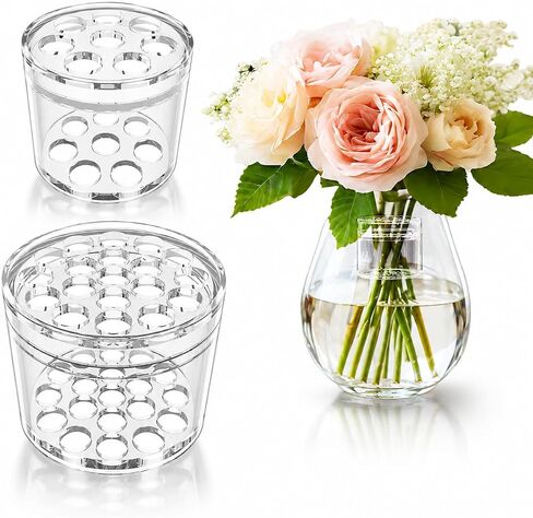 Spiral Ikebana Stem Holder, 2024 New Spiral Stem Holder for Flowers, Hanataba Flower Arranger Twist, DIY Bouquet Twister, Flower Floral Arrangement Holder for Vases Décor (Transparent - Small&Large) in Kuwait