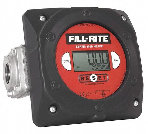 ملء رايت 900CD1.5 1-1/2 بوصة 6-40 GPM(23-151 LPM) جهاز قياس نقل الوقود الرقمي على شكل قرص Nutating in Kuwait