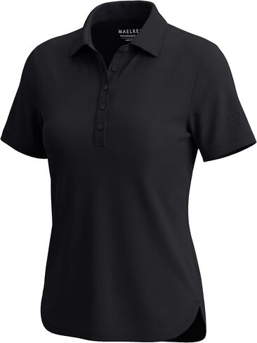 M MAELREG Womens Golf Shirt Short Sleeve 5 Buttons Quick Dry Casual Solid Moisture Wicking Tennis Polo Shirts for Women in Kuwait