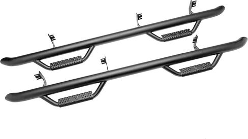 خطوات N-Fab Nerf لـ FJ Cruiser | من العجلة إلى العجلة، فولاذ شديد التحمل، أسود مزخرف | T0654FJ | يناسب 2006-2018 Toyota FJ Cruiser SUV 4 أبواب، غاز SRW in Kuwait