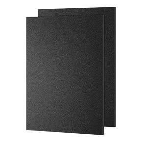 ABS Plastic Sheet 12" x 16" x 1/4" Thick (6mm) Black Rigid Moldable Thermoplastic Board for Crafts, DIY Projects, Home Decor - Textured & Smooth Surface, Pack of 2