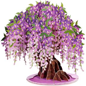Paper Love 3D Wisteria Tree Pop-Up Cards, for Birthday, Anniversary, Mothers Day, Thank You, Get Well, All Occasion - 5" x 7" Cover - Includes Envelope and Note Tag