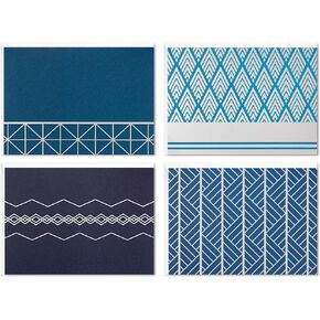 Hallmark Blank Cards Assortment, Geometric Silver Foil (40 Note Cards with Envelopes)