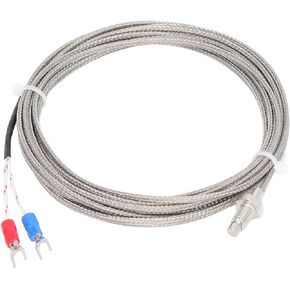 K Type Thermocouple Temperature Probe Sensor Screw Thread 2 Wire Probe with 2m/4m Wire, Measure Range 0-400?