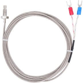 K Type Thermocouple Temperature Probe Sensor Screw Thread 2 Wire Probe with 2m/4m Wire, Measure Range 0-400?