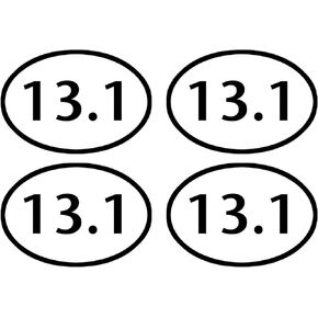 Rogue River Tactical 4X 13.1 Half Marathon Running Sticker Bumper Oval 5" x 3" Decal Runner Track Run