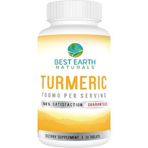 Organic Turmeric 700 mg with Black Pepper for Max Absorpotion- Herbal Supplements - 30 Day Supply