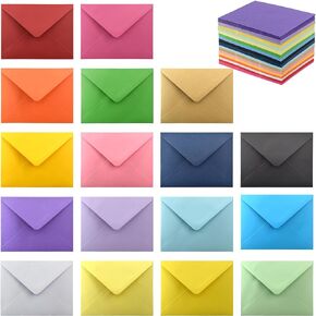 VANRA 170 Pack A6 Envelopes for Invitations Self Seal Colorful Envelopes Bulk for 4x6 Greeting Cards V Flap, Wedding Invitations, Photos, Graduation (17 Assorted Colors)
