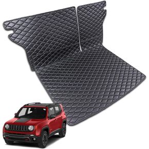 7DEEKEI for 2016-2024 Jeep Renegade Trunk Mat and Rear Backrest Mat Cargo Liners All Weather Anti-Slip Accessorie