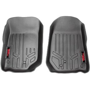 Rough Country Front Floor Mats for 1997-2006 Jeep Wrangler TJ - M-60200 Black