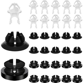 Hood Prop Rod Holder 30 Pieces Hood Clips Black White Hood Rod Clip Clip Rod Holder Car Hood Rod Holder Suction 91503-SS0-003 for Most Car Automobile