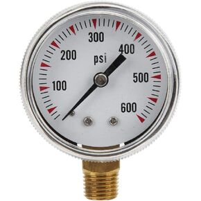 Mechanical Pressure Gauge 1/4 Inch NPT Thread 0-600 psi 50mm Diameter Circular Dial Lower Mount Pressure Gauge for Water Air Oil in Saudi Arabia