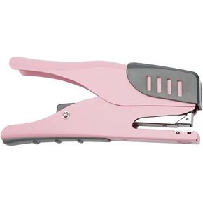 Hand Held Stapler Pink Plier Stapler Handheld Desktop Stapler Effortless Heavy Duty Stapler 25 Sheets Capacity Stapler for Desk Standard Staples School Office Supplies (Pink)