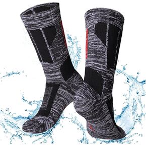 Jspupifip Waterproof Socks, Unisex Waterproof Breathable Socks Outdoor Hiking Skiing Fishing Kayaking Socks for Men Women