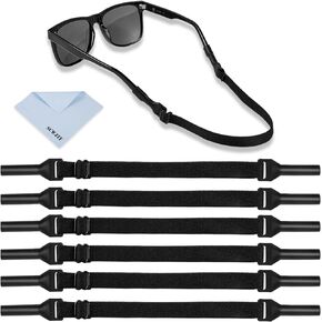 4PCS Premium Nylon Eyeglass Straps, Adjustable Eyewear Retainers, Anti-slip Eyeglass Chains Lanyard, Sport Sunglass Retainer Holder Strap for Men and Women's, with Free 3 Gifts