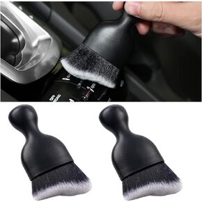 4PCS Car Detailing Brush Set, Soft Boars Hair Car Interior Cleaning Tool Detailing Kit, Auto Detail Brushes for Cleaning Emblem Air Vent, Leather Seats, Washing Wheels, Engine Bay, Tires (Boars Hair)