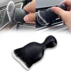 Car Interior Detailing Brush, Ultra Soft Bristles Dust Brush Car Cleaning Brush, Car Interior Cleaning Tool for Cleaning Panels, Air Vent, Computer, Leather (Pink)