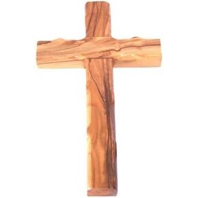 Holy Land Market Medium Size Olive Wood Cross from Bethlehem ( 16cm or 6 . 4 inches )