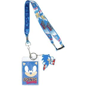Sonic The Hedgehog Sonic Speed Breakaway Lanyard ID Badge Holder w/Metal Keychain