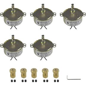CHANCS Synchronous Motor TYC-50 110V 5-6RPM 4W CW/CCW AC100~127V Synchron Motor for Cup Turner,Cuptisserie Rotator Turntable Motor with 7mm Flexible Coupling Connector Electric Turntable Motor