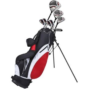 Precise Teenager Complete Golf Set Includes Titanium Driver, S.S. Fairway, S.S. Hybrid, S.S. 7-PW Irons, Putter, Stand Bag, 3 H/C's Teen Ages 13-16 Right Hand & Left Hand Available!