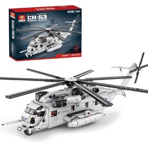 مجموعة مكعبات بناء طائرة هليكوبتر للنقل من فولهولبي CH-53، لعبة بناء نموذج طائرة عسكرية من MOC متوافقة مع العلامات التجارية الكبرى - 2192 قطعة