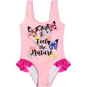 Umupi Girls One Piece Pink Beach Swimsuits