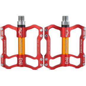 ThinkTop 8 Bearing MTB/BMX Road Mountain Bike Platform Pedals Flat Sealed Lubricate Bearing Axle 9/16 Inch
