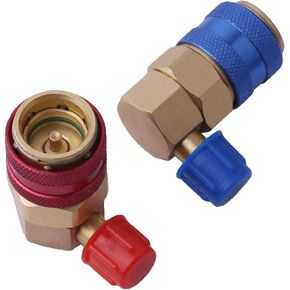 OCESTORE Replace R134A Adapter, (2pcs) Air Conditioning Manifold Freon, Quick Connectors,R134a System Port QC15 AC Quick Connector Adapter HVAC Coupler Car Auto Air-Conditioning