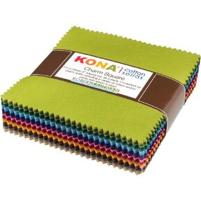 Kona Cotton Dusty 101 Palette Charm Square 101 5-inch Squares Charm Pack Robert Kaufman CHS-563-101